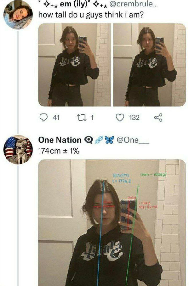 (ily) +4, @crembrule.. how tall guys think i a 41 1 132 One Nation 1% ong тай