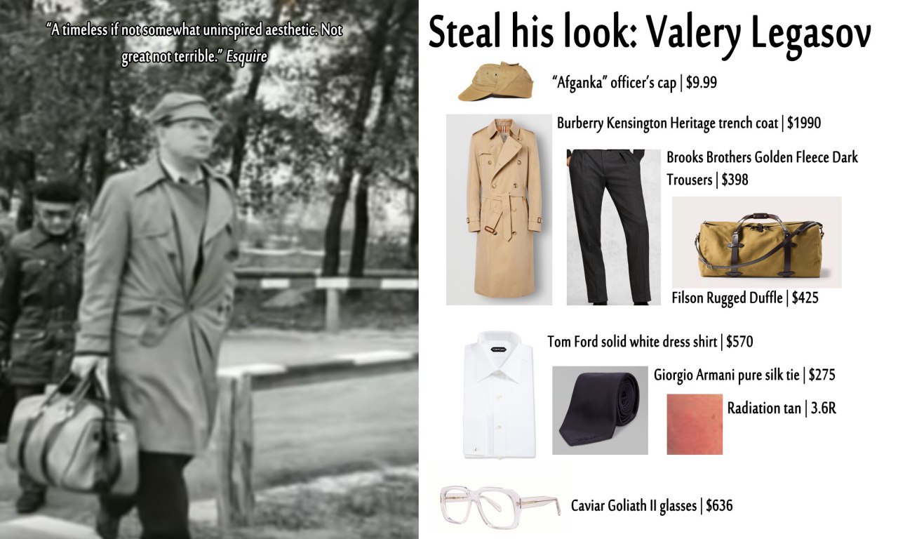 К. timeless if Stea iS 00 ery Legasov greatinot “Afoanka” officer’ 9.99 ganka’ officer's cap Burberry Kensington Heritage trench coat $1990 Brooks Brothers Golden Fleece Dark Trousers $398 4 Filson Ru