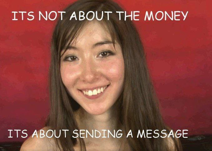 ITSNOTA ТНЕ МОМЕУ OUT SEN A MESSAGE