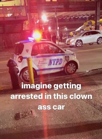и 4 imagine getting arrested in this clown ass саг