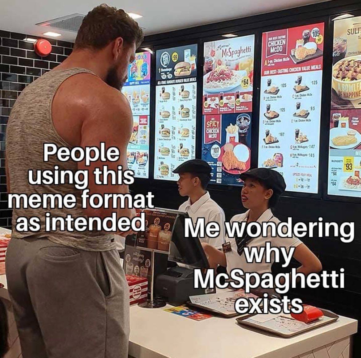 Me 09 tie в. as People о using this meme format _as intended Me wondering Мс5радпети