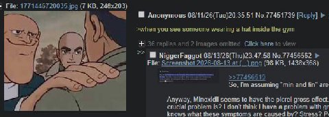 File: 1771446720035 jpg (7 Anonymous 08/11/26(Тие)20:35:51 No.77451739 [Reply] У) >when you see someone wearing a hat inside the дут 36 replies and 2 images omitted. Click here to view. NiggerFaggot 0