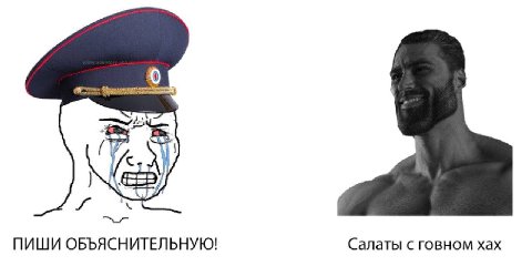 у ПИШИ ОБЪЯСНИТЕЛЬНУЮ! Салаты с говном хах