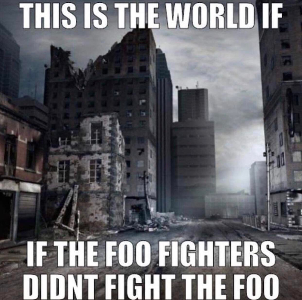 THIS IS THE WORLD IF IF THE FOO FIGHTERS DIONT FIGHT THE FOO