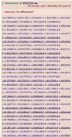 Anonymous 08/16/22(Tue)01:44:33 No.391256399 don't see the difference? >>391256977 >>391261258 >>391261991 >>391262059 >>391264018 >>391264384 >>391264664 >>391264712 >>391265109 >>391265208 >>3912653