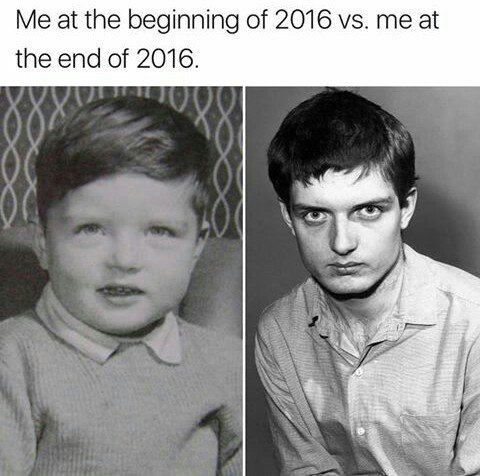 Me at the beginning of 2016 me at the end of 2016.