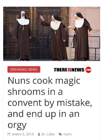 4 THEREISNEWS Nuns cook magic convent mistake, and end up Orgy епего 3, 2019 §&Sr.Lobo nuns