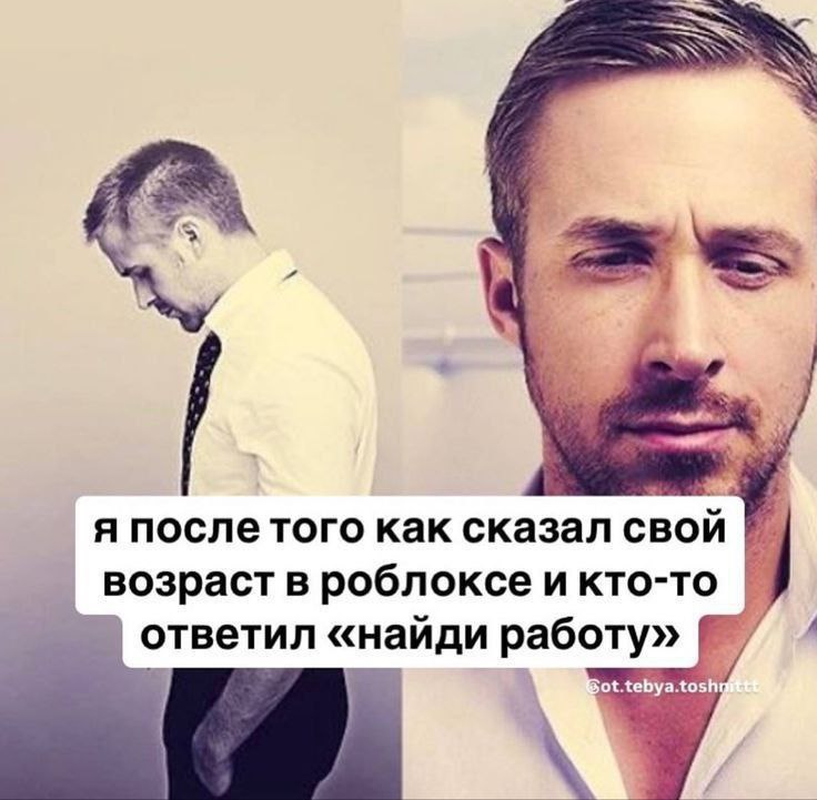 я после того как сказал свои возраст в роблоксе и кто-то ответил «найди работу»
