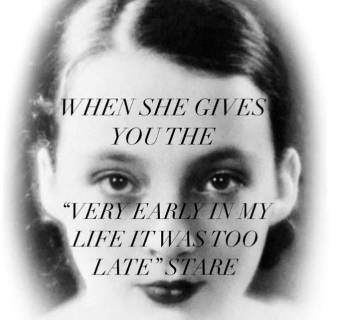VHEN SHE GIVE. YOU THE LIFE IT LATE”