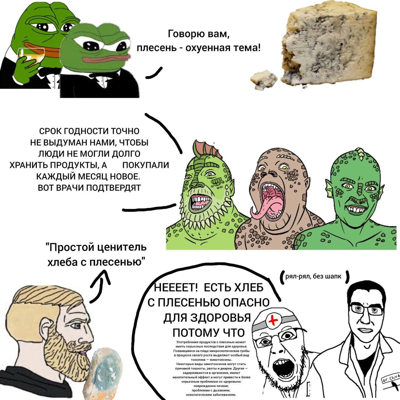 Говорю вам, плесень охуенная тема! СРОК ГОДНОСТИ ТОЧНО НЕ ВЫДУМАН НАМИ, ЧТОБЫ ЛЮДИ НЕ МОГЛИ ДОЛГО ХРАНИТЬ ПРОДУКТЫ, A ПОКУПАЛИ КАЖДЫЙ МЕСЯЦ НОВОЕ. iS ВОТ ВРАЧИ ПОДТВЕРДЯТ oof "Простой ценитель хлеба с