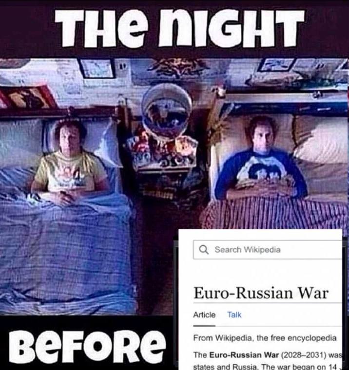 А я к я it 7 A\ а search Wikipedia Euro-Russian War Article Так From Wikipedia, the free encyclopedia The Euro-Russian War (2028-2031) was tates and Russia. The war beaqan on 14