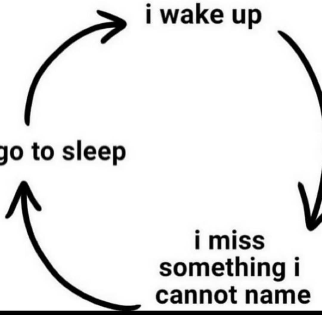 i wake up to sleep i miss something i cannot name