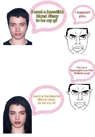 support you. tO be My Уоц’ге а hypergamous foid. Oxford study у want а handsome Blond chad to be my
