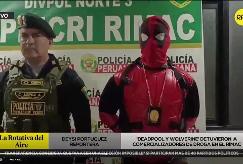 " ) | РНИИ : ‘DEADPOOL У WOLVERINE' DETUVIERON A REPORTERA COMERCIALIZADORES DE DROGA EN EL RIMAC —SSTADOS-UNIDOS-CRES-QUETRORASNORCORGANAS ENTRARAN-EN.COMBATE CONTRA .UCRANIAEN-LOS PROXIMOS DIAS— ро