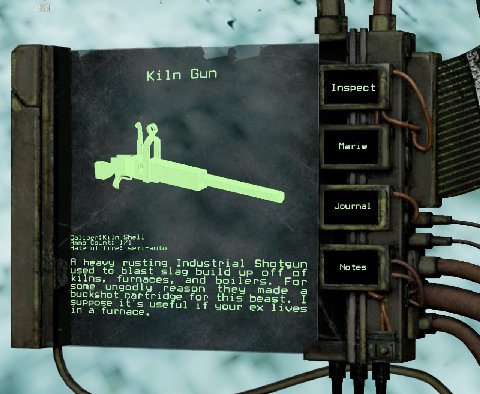 Kiln Gun Inspect Marie Journal Shell Semi-auto Я heayy rusting Industrial Shotgun Notes used blast slag build up off kilns, furnaces, and boilers. Рог eome ungodly reason they made a for this beast. I