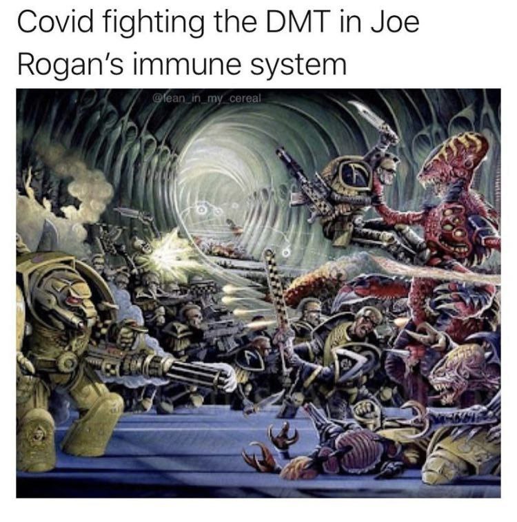 Сома fighting the DMT in Joe immune system 2 at