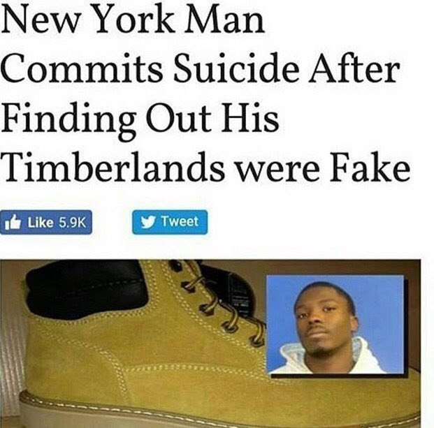 New York Man Commits Suicide After Finding Out His Timberlands were Fake