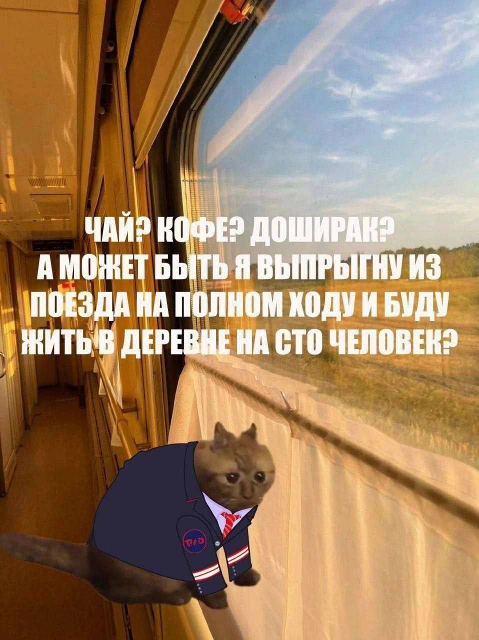 ЧАЙ? КОФЕ? А МОЖЕТ БЫТЬ Я ВЫПРЫГНУ ИЗ ПОЕЗДА НА ПОЛНОМ ХОДУИ БУДУ МИТЬВ НА СТО