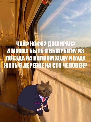 ЧАЙ? КОФЕ? А МОЖЕТ БЫТЬ Я ВЫПРЫГНУ ИЗ ПОЕЗДА НА ПОЛНОМ ХОДУИ БУДУ МИТЬВ НА СТО