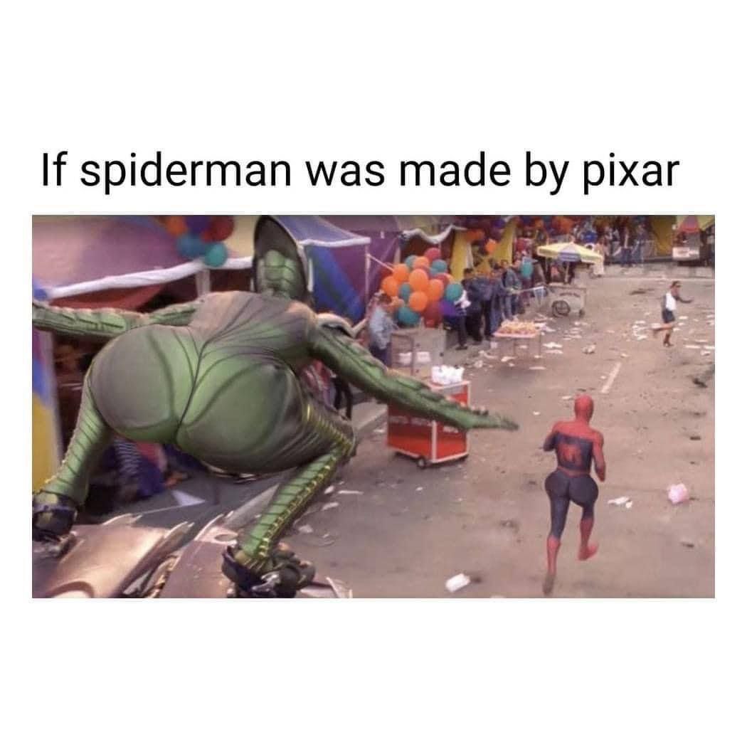 If spiderman was made pixar я
