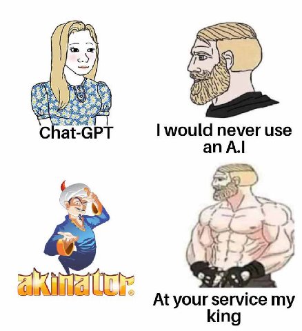 would never use Chat-GPT Me At your service my ing