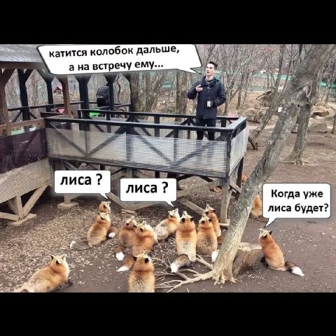 атится колобок дальше, я а на встречу ему... i Я we лиса иса 4 Когда уже aN лиса будет?