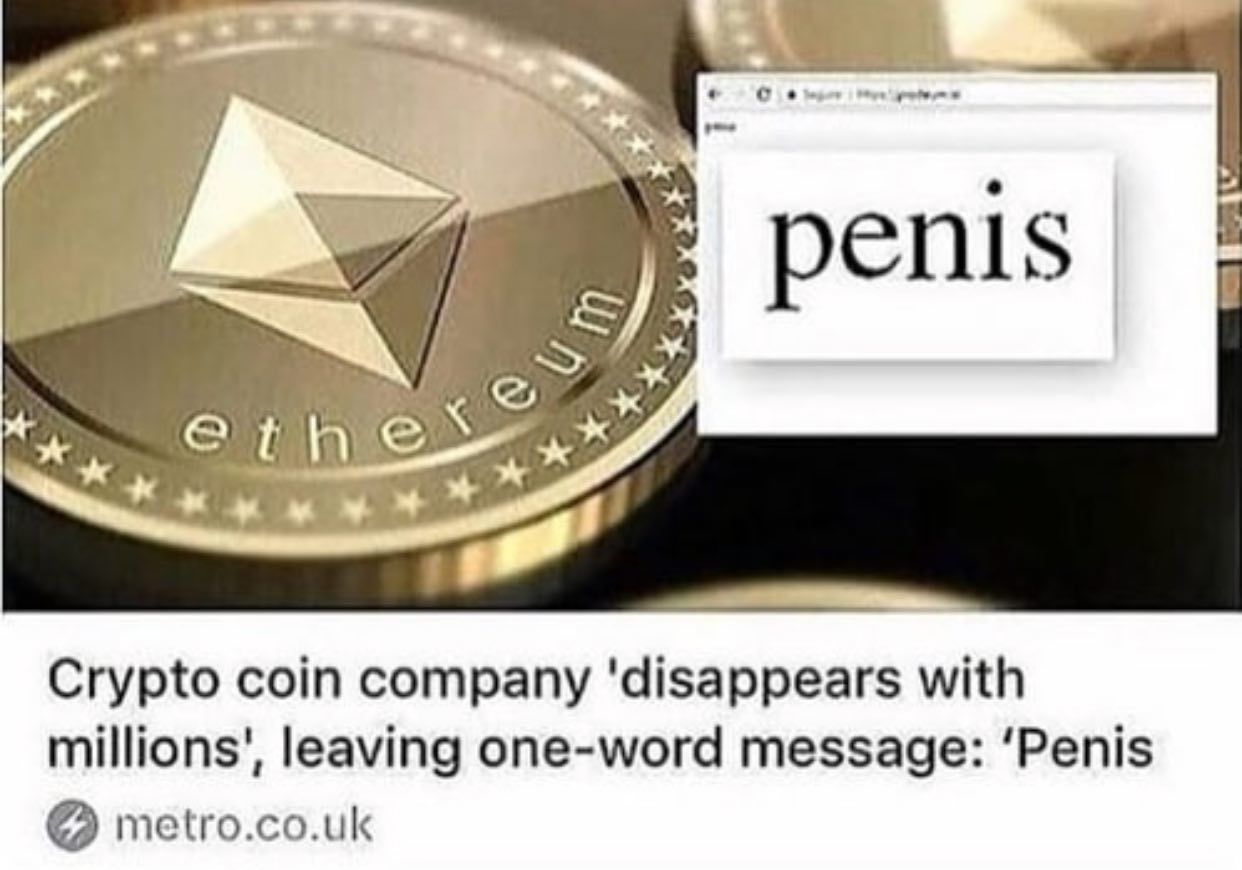 penis (2 Crypto сот company ‘disappears with millions', leaving one-word message: ‘Penis metro.co.uk