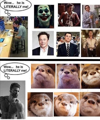 Wow... LITERALLY me! у 74 a A Wow... he is LITERALLY me! О