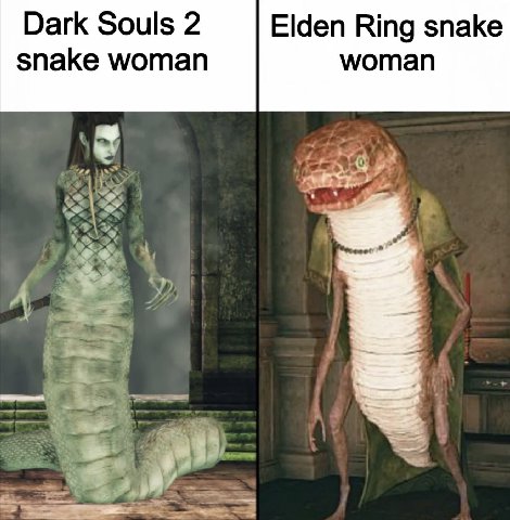 Dark Souls 2 Elden Ring snake snake woman woman