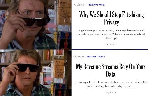 Opinion THE PRIVACY PROJECT Why We Should Stop Fetishizing Privacy Big tech companies create jobs, encourage innovation and provide valuable services free. Why would we want to break them up? May 23, 