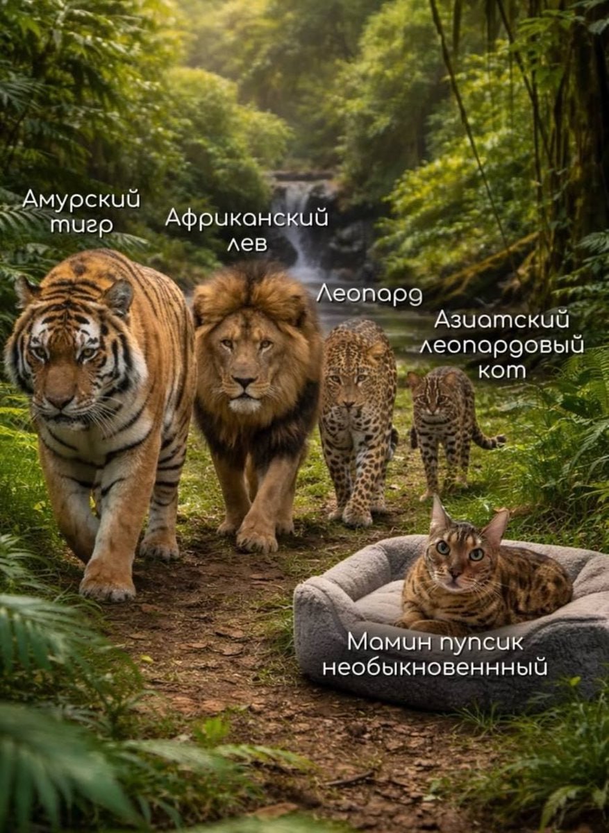 у Амурскич тигр Афрчканскич лев Леопаро 4 Азцатский леопароовыч кот Мамин пупсик необыкновеннный