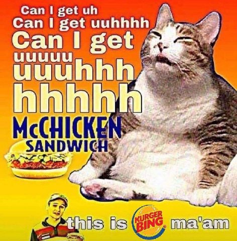 Can 1 get Can 1 get uuhhhh Can 1 hhhhh McCHICK SANDWIG A is aim
