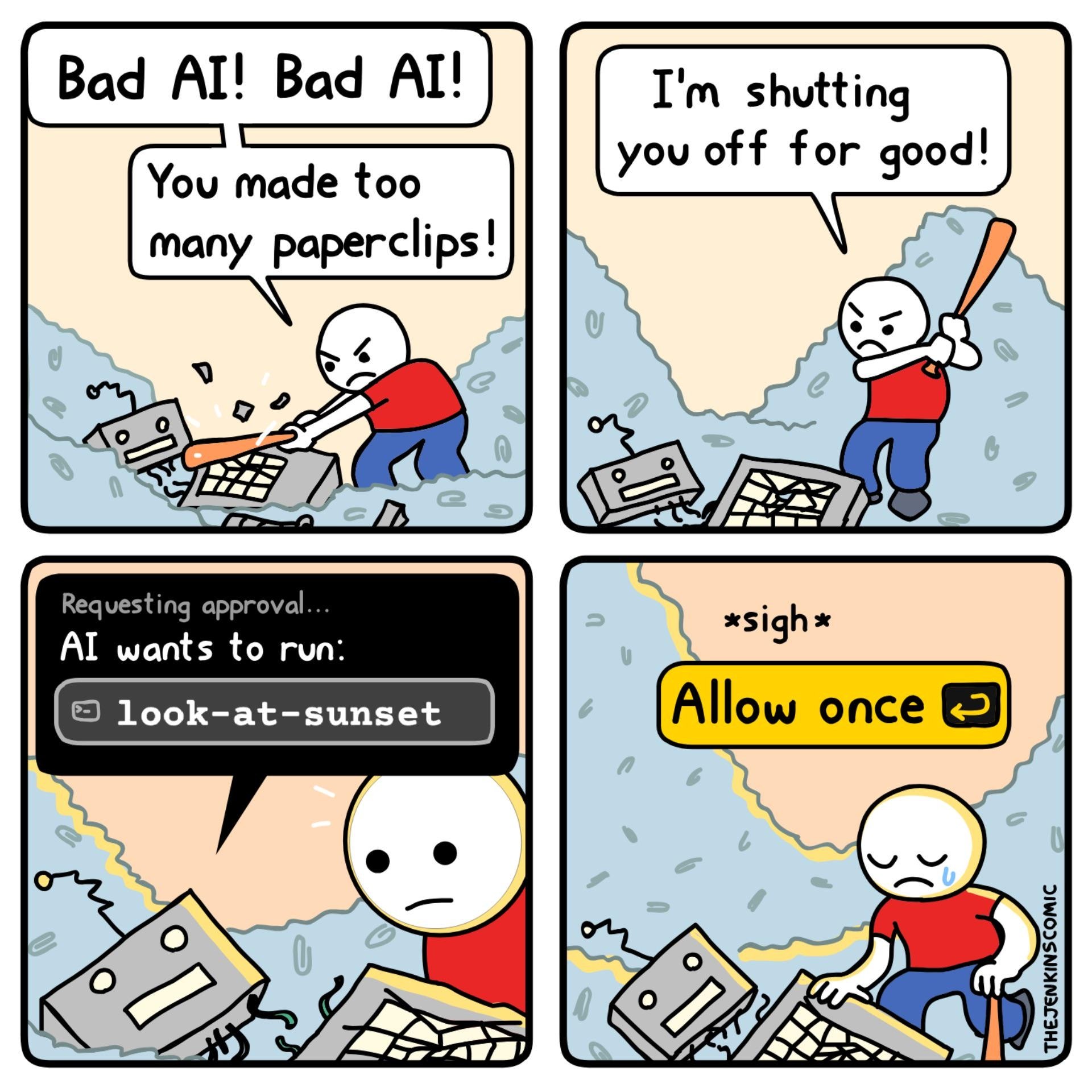 Bad Bad shutting You made too you off for good! many Requesting approval... wants to run: Allow once 5