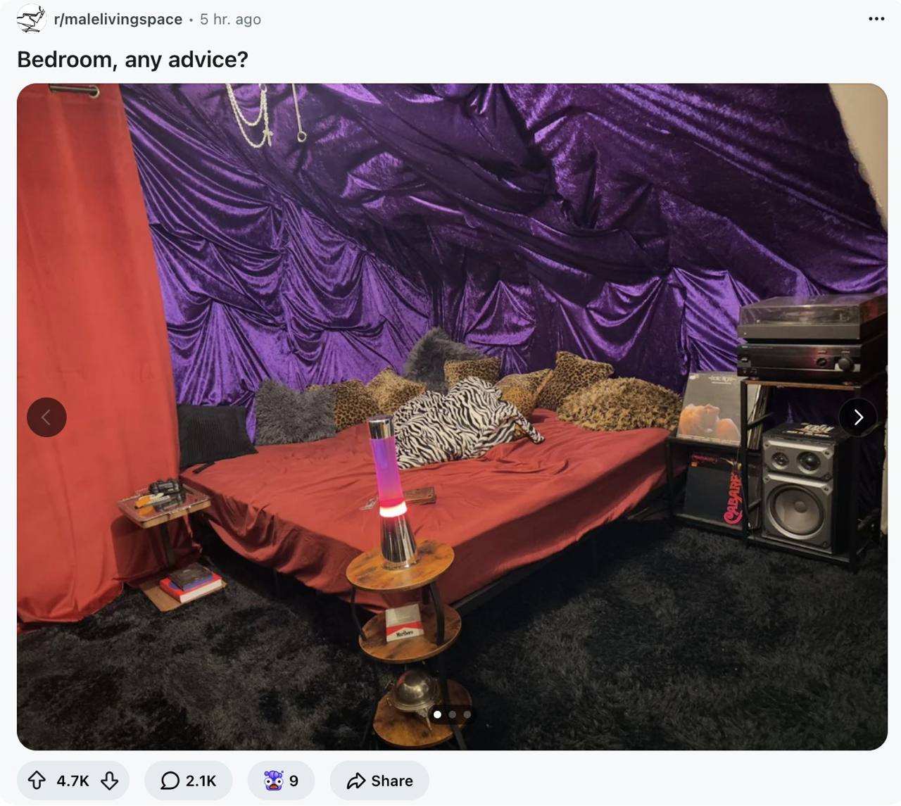 r{malelivingspace 5 ago Bedroom, any advice? 47к Share