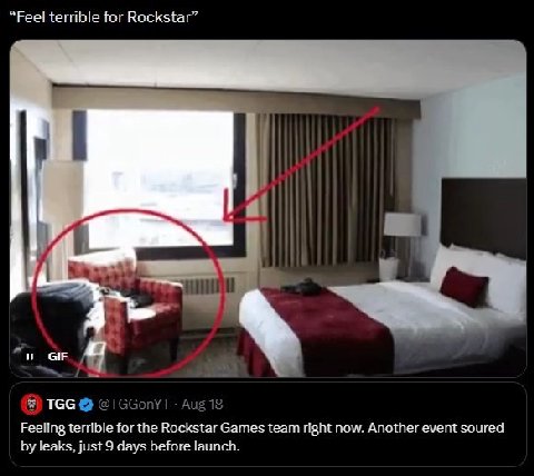 “Feel terrible for Rockstar” a GIF тес с Feeling terrible for the Rockstar Games team right now. Another event soured leaks, just 9 days before launch.