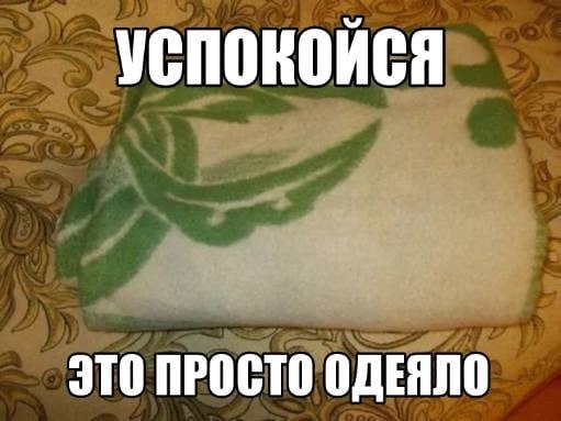 успокойся ЭТО ПРОСТО ОДЕЯЛО