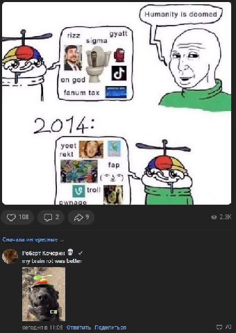 Humanity is doomed rizz gyatt и sigma on god {апит iF 2014: yeet AS В trot pwnage Owe Роберт Кочерин my brain rot was better PAS GIF