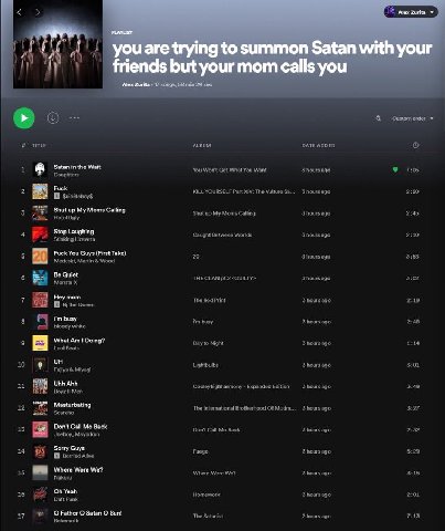 Alex Zurita ing to Satan with trying to summon your friends but but yourmom calls you Alex Zurita songs, 29 Satan in the Wait Риск up My Moms Calling Stop Laughing 4 Fuck You Guys (First Take) Be Quie