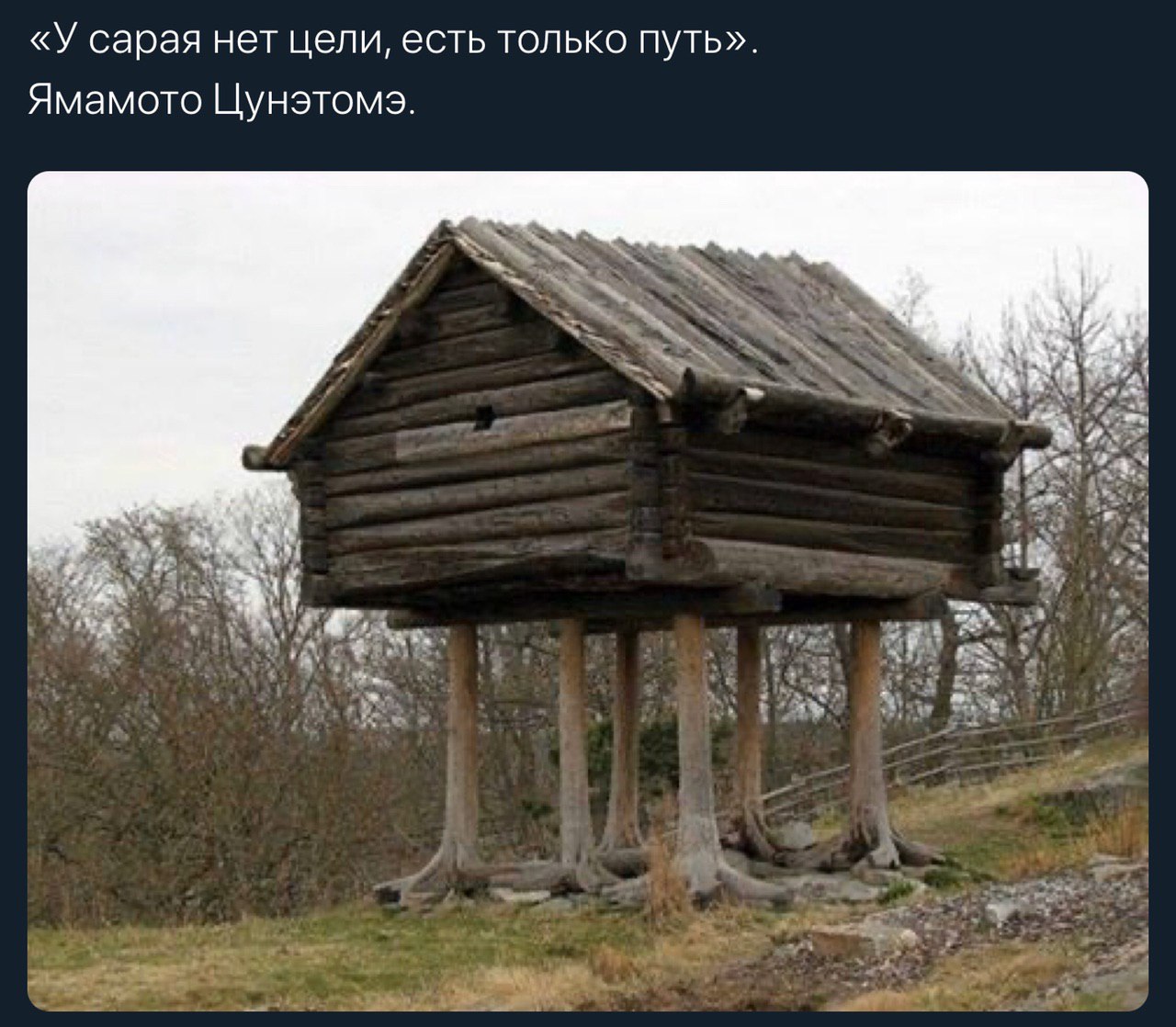 «У сарая нет цели, есть только путь». Ямамото Цунэтомэ.