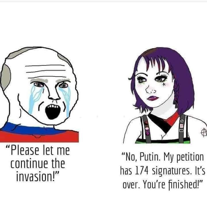 |3 “Please let me Continue the “No, Putin My has 174 signatures. It’s invasion!” over. You're finished!”