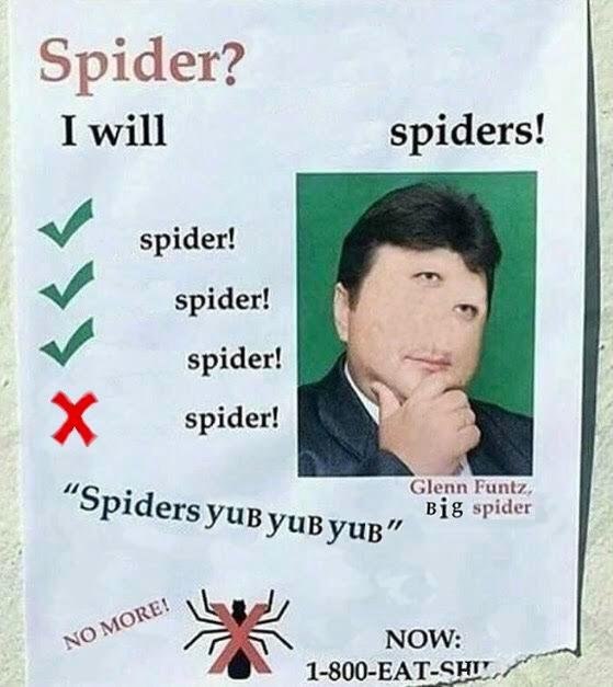 Spider? I will spiders! spider! spider! spider! spider! Glenn Funtz, В1 5 spider “Spiders NOW: