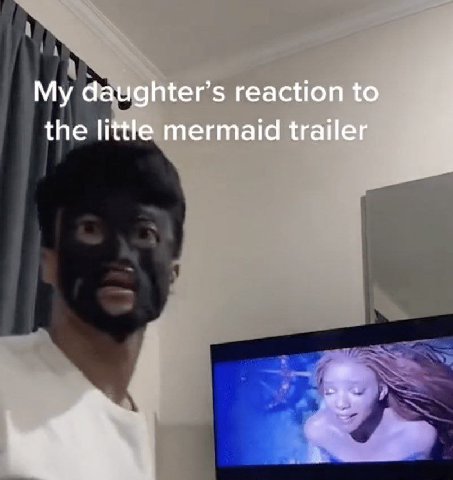 My daughter’s reaction to the little mermaid trailer