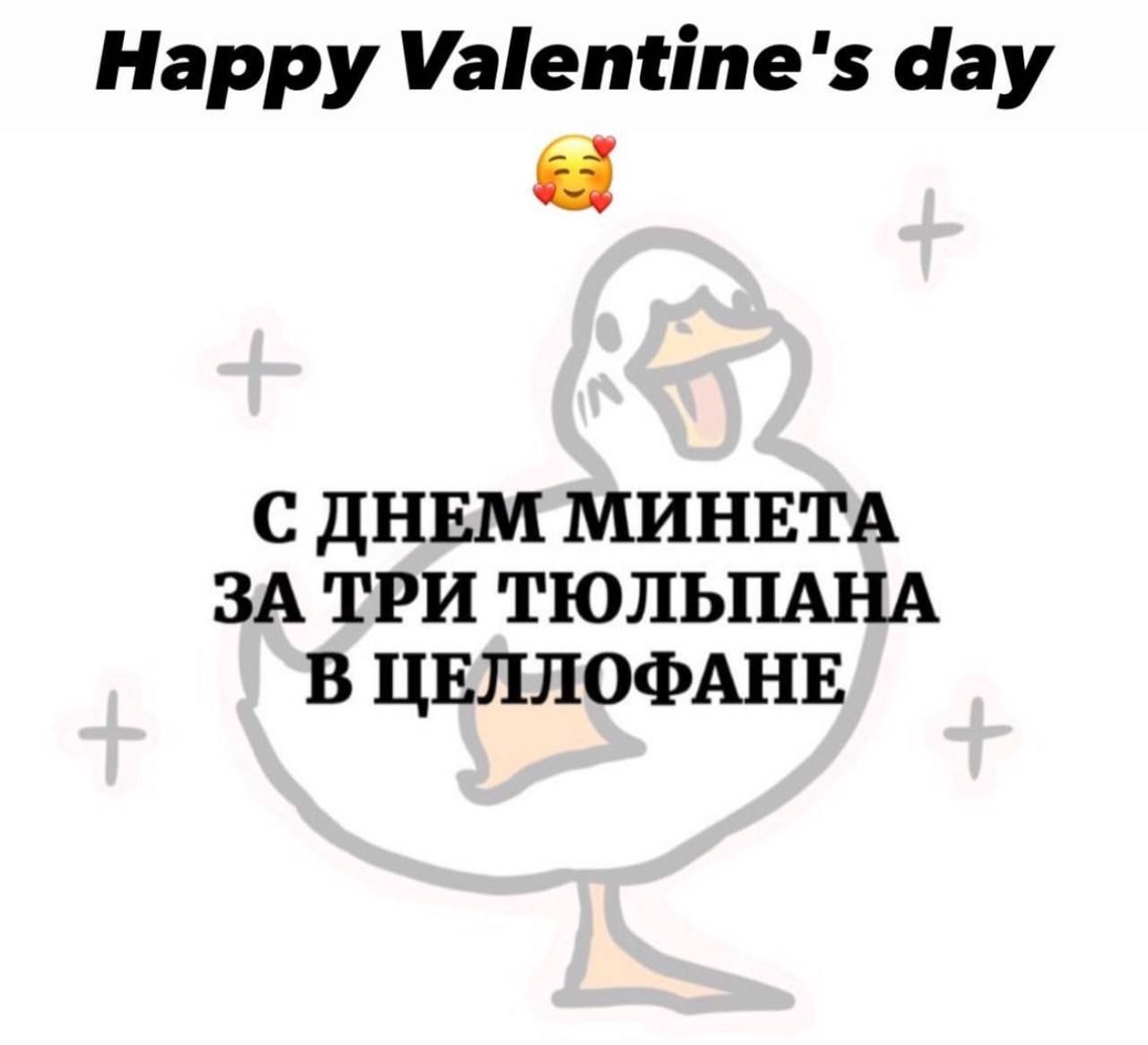 Happy Valentine's day С ДНЕМ МИНЕТА ЗА ТРИ ТЮЛЬПАНА В ЦЕЛЛОФАНЕ