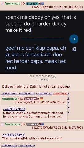 Anonymous 11/27/24(Wed)17:03:52 No.489767789 spank me daddy yes, that is superb. it harder daddy. make it red geef me ееп Кар papa,oh dat is fantastisch. doe het harder papa. maak het rood 17311200956