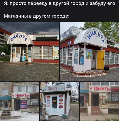Я: просто перееду в другой город и забуду его Магазины в другом городе: 7 У Никиты