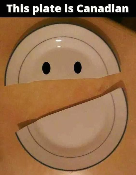 This plate is Canadian
