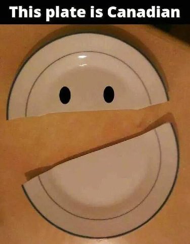 This plate is Canadian