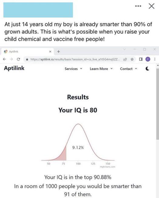 eee At just 14 years old my boy is already smarter than 90% of grown adults. This is what's possible when you raise your child chemical and vaccine free people! С а five Aptilink Services Results Your