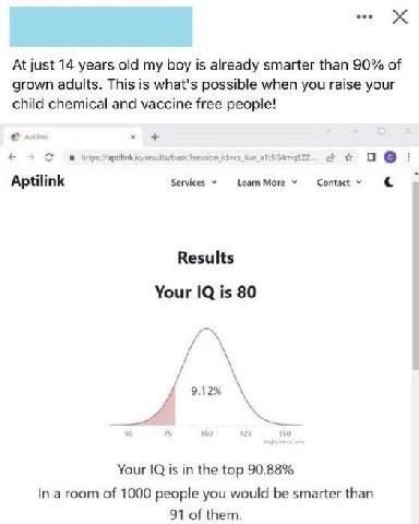 eee At just 14 years old my boy is already smarter than 90% of grown adults. This is what's possible when you raise your child chemical and vaccine free people! С а five Aptilink Services Results Your
