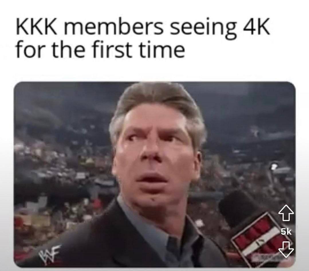 KKK members seeing for the first time